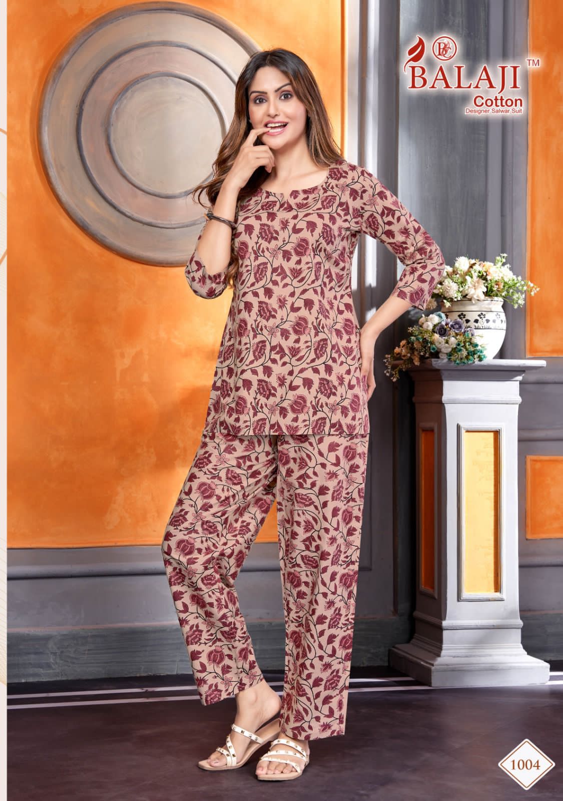 Balaji Co Ord Set 1 Ladies Top With Pant Catalog